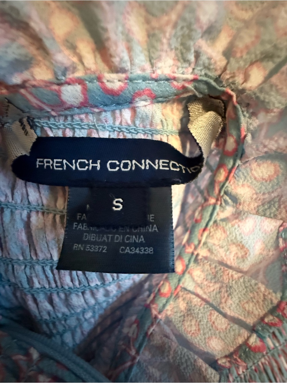 French Connection Smocked Ruffle Mini Dress - Picture 7 of 7